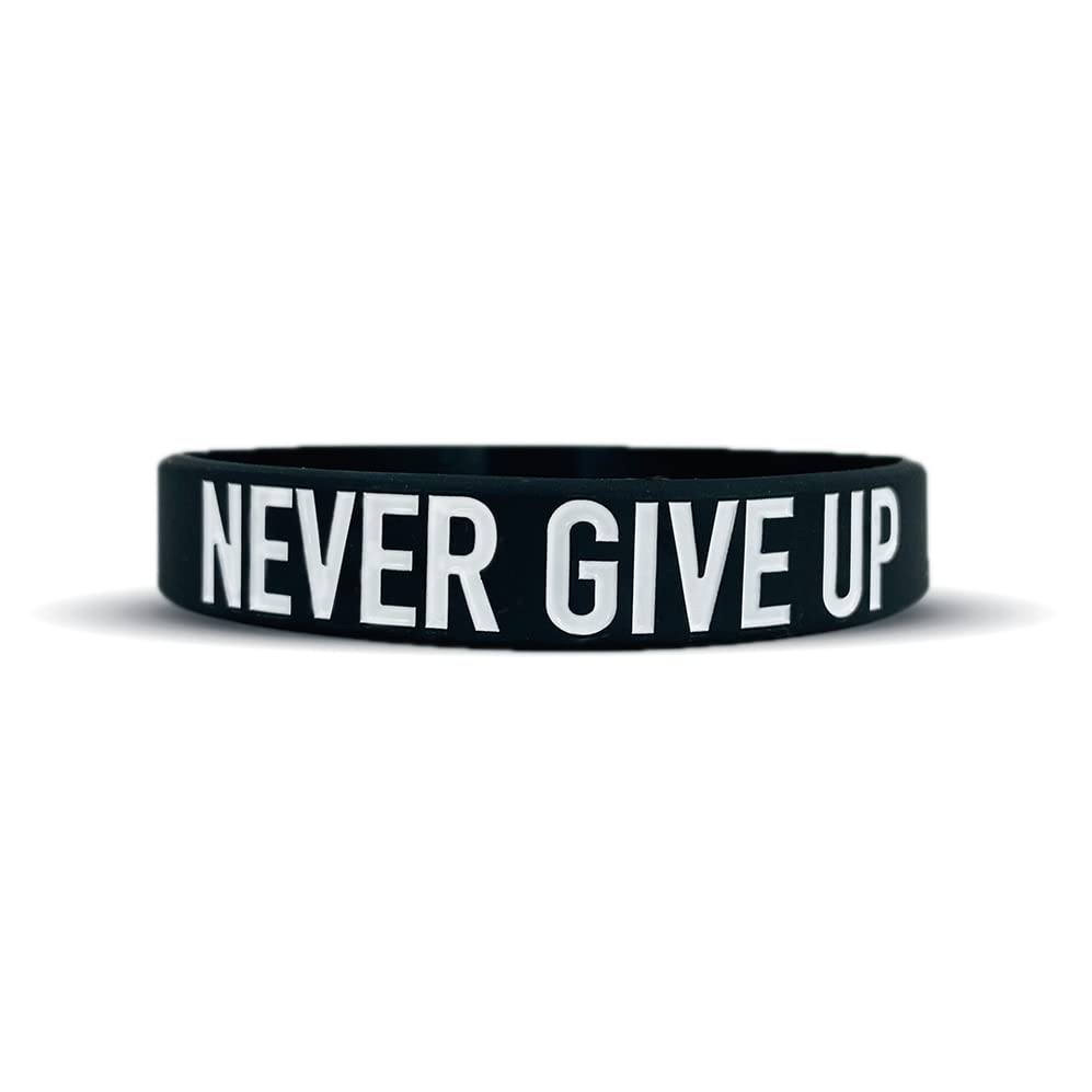 Motivational Wristbands - Standard & Youth Sizes! Perfect for Fitness, Sports, Work, Life. Wear Your Motivation! Sold Individually