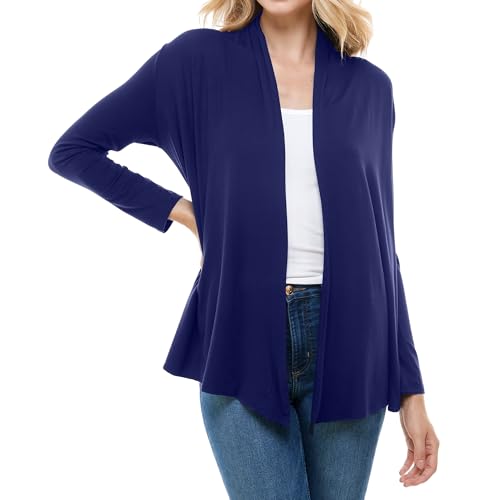 Image of Azules Long Sleeve Womens Cardigan, Thin Flowy Rayon Sweater Lightweight Cardigan for Casual or Dressy Outfits