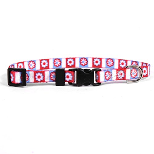 Image of Yellow Dog Design Easy-Snap Pet Collar, American Daisy, Extra Small 8 inch - 12 inch