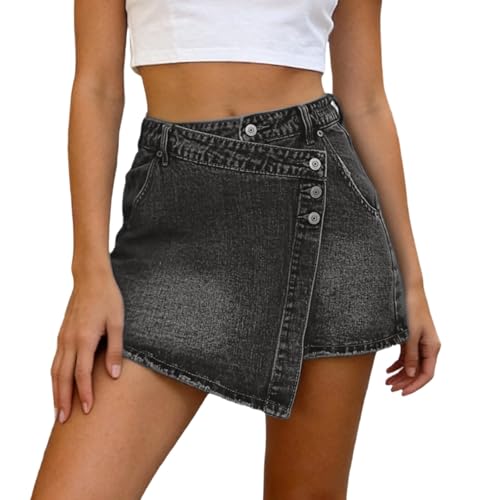 Jupe short en jean asymétrique pour vos sorties et terrasses d'été