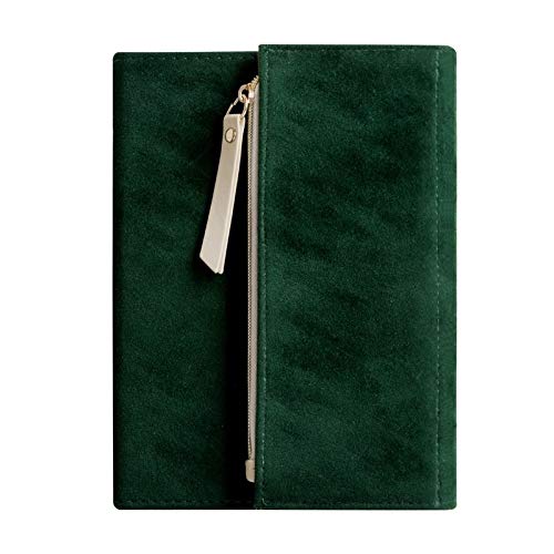 Agenda B6 haut de gamme à couverture en daim et rangement