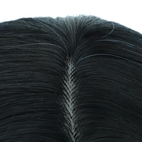 Image of PATTNIUM Black Ombre Blue Wig for Kids Girls Long Curly Wigs Dark Blue Middle Part Heat Resistant Synthetic Wigs Halloween Cosplay Costume Party Wig