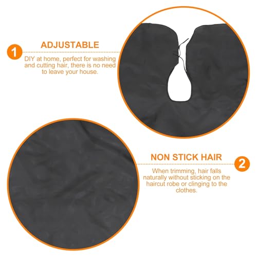 Ipetboom 3pcs Capa Impermeable para Corte de Pelo Negra 140x90cm miniatura 3