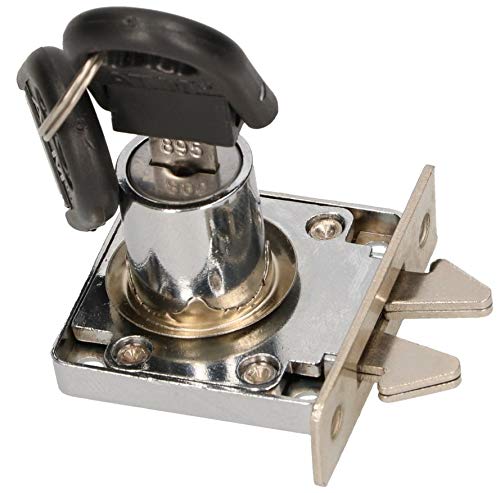 KOTARBAU - Cerradura para muebles, persianas, vitrinas, armarios, puertas correderas, cerradura atornillable, cerradura de cajón, cerradura de puerta de cristal, discos