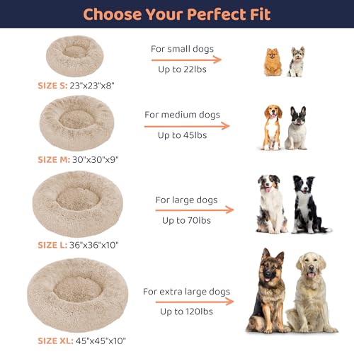 Donut-Dog-Bed-Premium-Comfort-for-Anxiety-Relief-Fluffy-Calming-Design-with-Ultra-Plush-Support-Cozy-Round-Dog-Bed-with-Super-Soft-Circle-Style