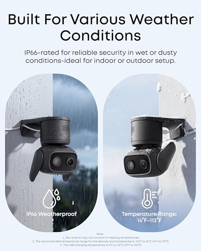 Image of eufy Security Indoor /Outdoor Camera C31, IP66, Spotlight-Free Color Night Vision,360 Coverage Pan and Tilt, AutoTracking,AI Human /Vehicle /Pet /Cry Detection,24 /7 Recording,Black (No Subscription)