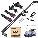 10L0L Universal 2 Passenger Golf Cart Seat Belt Bracket Kit for EZGO, Club Car, Yamaha, Fits Front Seat, with Bracket