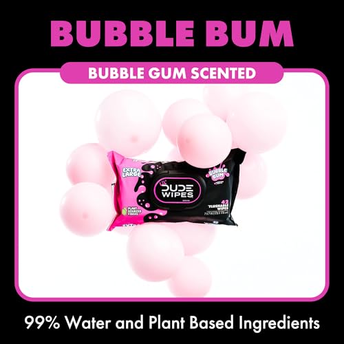 Image of LiL' DUDE Wipes Flushable Potty Training Water Wipes, Bubble Bum, 168 Count