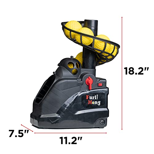 Furlihong 6802BH 2 in 1 Baseball & Tennis Ball Toss Machine, Adjustable