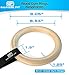 Wood Gymnastic Rings - Premium Heavy Duty Cross Training, Gymnastics Rings, Fitness Rings, Exercise Rings - Great for Your Home Gym - Muscle Ups, Ring Dips, Ring Rows, (1.1 inch Wood Rings Only)