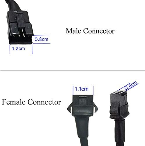 NBWDY 4 Pcs 11.8in 30cm Extension Cable Wire Cord Set for LED Multi-Color Glow Light Neon Strip (4PCS 11.8in/30cm)