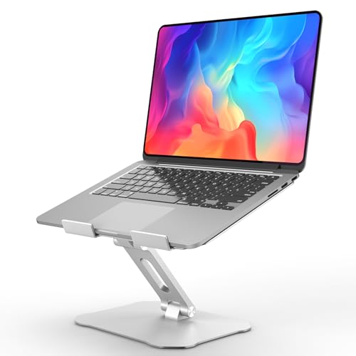 LUCDTIO Adjustable Laptop Stand for Desk, Ergonomic Aluminum Laptop Riser