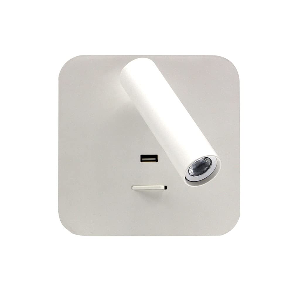 Apliques de pared giratorios con puerto USB, iluminación de lectura cómoda para sala de estar
