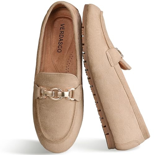 Image of VERDASCO Women's Loafers Comfort Slip-Ons Flat Work Shoes Casual Moccasins Penny Loafers Lady Dress Shoes