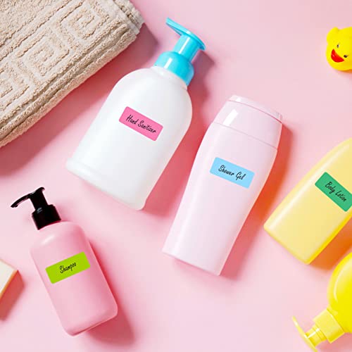 360 Pcs Removable Labels, 14 Colors Self-Adhesive Rectangular Stickers Water/Oil/Tear Resistant With Perforation Line For Food Containers Kitchen Restaurant Storage Organization (8 Sheets, 2 Sizes) #TOP4