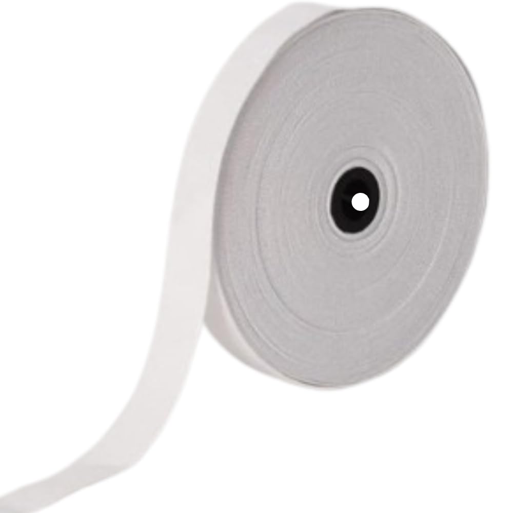 Durable 1 Inch White Knitted Elastic Band for Sewing, Tailoring & DIY | 25 Meter Polyester Stretch Cord for Waistbands, Pants, Wigs, Shoes, Boutique & Garment Designing 1