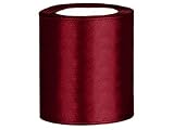 tischband satin altrosa  jakopabra Satin Dekoband Hochzeit Geschenk 25 m auf Einer Rolle 100 mm breit (dunkelrot)