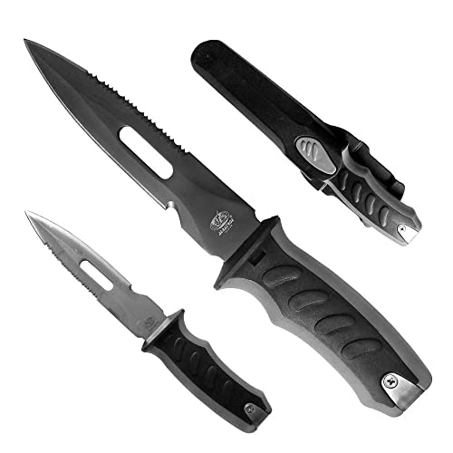 Faca de mergulho camping caça cinto e bainha QS-214B Pesca Sub