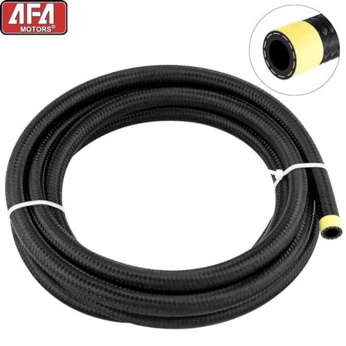 Afa Motors 6AN Fuel Line Hose 20FT Nylon Braided Stainless Steel Fuel Hose CPE Rubber Fuel Line Used For Gas Diesel Engine Oil Hydraulic - Thumbnail 6