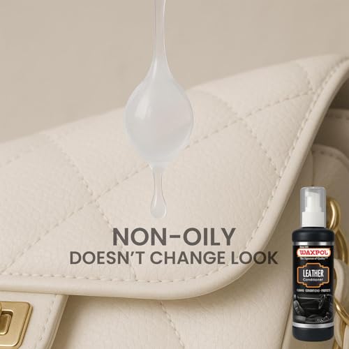 Image of Waxpol Leather Conditioner 200ml with Microfiber - Cleans, Softens,Moisturises & Preserves Leather use on Jacket, Handbag, Wallet, Belt, Sofa, Car Seats
