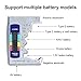 Digital Battery Tester, LCD Display Universal Batteries Checker Household Small Mini Testers Button Cell for All AA AAA C D 9V Capacity Measuring Testing Detector Tool 90mm Multiply 60mm Silvery