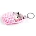Egurs Süße schlafende kleine Maus Plüsch schlüsselanhänger Tier Anhänger Rosa