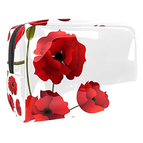 Trousse de maquillage motif floral et plumes, cadeau femme