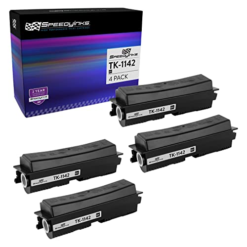 Speedy Inks Compatible Toner Cartridge Replacement for Kyocera-Mita TK-1142 (Black, 4 Cartridge Pack) Compatible w Kyocera Mita FS-1035 MFP, Kyocera Mita FS-1135 MFP, Kyocera M2035dn, Kyocera M2535dn