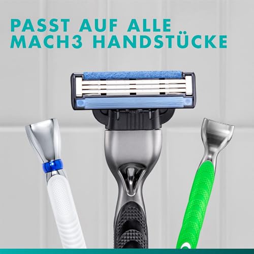 Gillette Mach3 Rasierklingen Herren, 25 Original Ersatzklingen, Klingen für Männer mit Gleitstreifen für Ein Sanftes Gleiten und Klingenbeschichtung 5