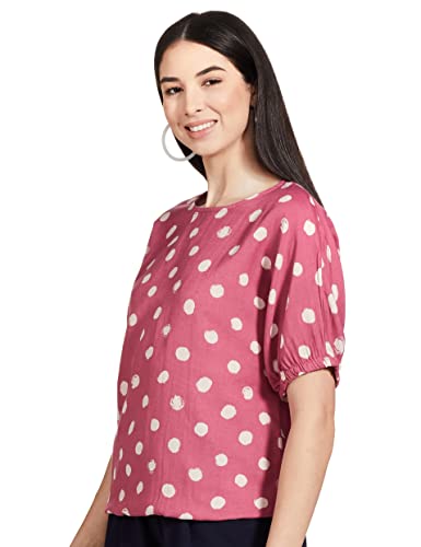 Image of Max Women's Printed Round Neck Regular Fit Top