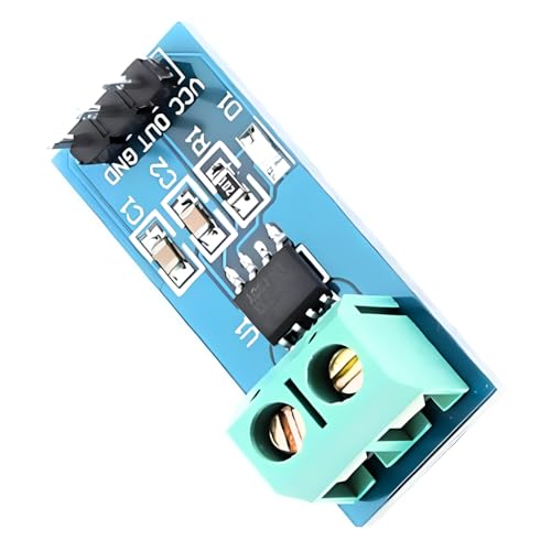 Image of Robocraze 5A Current Sensor Module ACS712 Hall Effect Current Measurement Board | 5V Analog Output 185mV /A Precision Current Detection Sensor for Arduino ESP32 Power Monitoring Electronics Projects