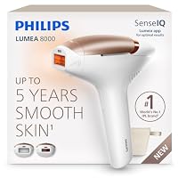 Philips Lumea 8000 IPL Hair Removal Device - Long-Lasting Salon-Like Laser Hair Removal Alternative, Easy Home Use, 2 Attachments for Body and Face, BRI873/02