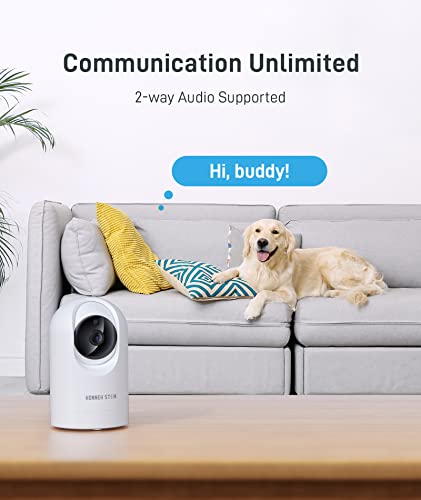 Konnek Stein 1080P Security Camera(2.4G Only), Baby Monitor 360-Degree For Home Security, Smart Home Pet Camera, With Night Vision, Compatible With Alexa & Google Assistant Home Security Camera #TOP2