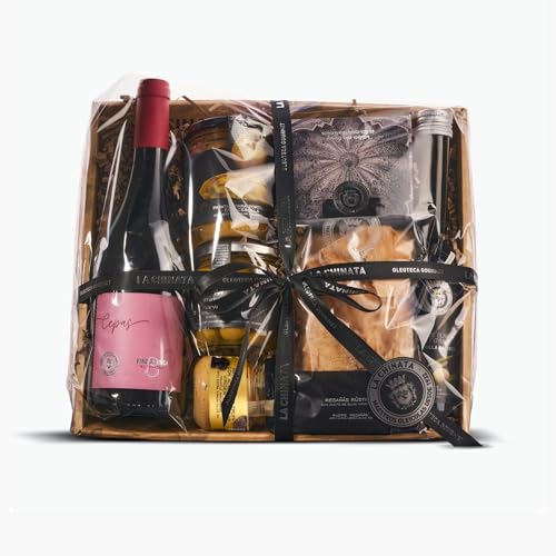 Cesta mediana nº2 La Chinata - Aceites de oliva virgen extra, embutidos gourmet y snacks - Para amantes del gourmet