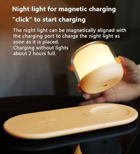 Wireless Charger Night Light Lamp – Smart LED Bedside Lamp with Bluetooth Speaker, APP Control, Dimmable RGB Mood Light, Fast Charging for Bedroom, Office, Home Décor 2 41e4UAnfapL