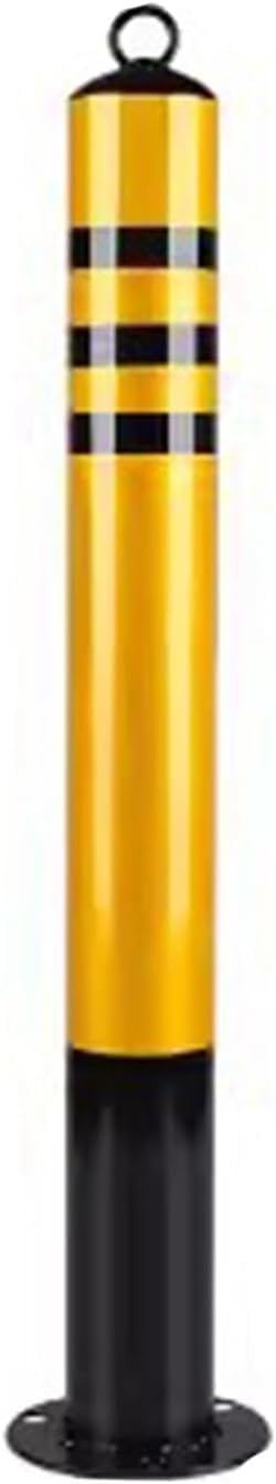 JYBNBBE Traffic Post Safety Cone Barrier Yellow Steel Barrier Bollard, Night Reflective Delineator Post Cone for Driveway/Sidewalk/Traffic Sensitive,4 Pack-H-75cm/29.5in