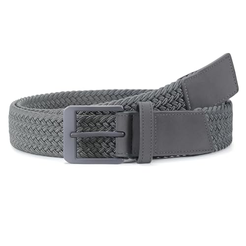 SANSTHS Stretch Braided Golf Belt Breathable No Hole Elastic Woven Belt for Men Women Ideal Belt for Golf Travel Daily Wear