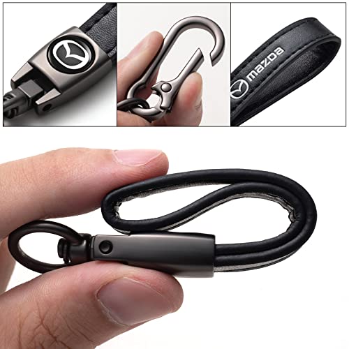 Genuine Leather Car Keychain Suitable For Mazda Cx5 Cx7 Cx9 Cx-5 Cx3 Mx-5 Protege Valet Rotary Rx8 Series Present For Women And Men #TOP1