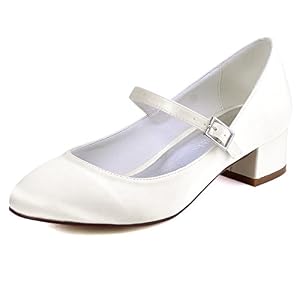 Elegantpark Elegantpark FC1614 Damen Geschlossene Zehen Mary Jane Block Absatz Pumps Hochzeit Brautschuhe Ivory EU 37 Elegantpark Elegantpark FC1614 Damen Geschlossene Zehen Mary Jane Block Absatz Pumps Hochzeit Brautschuhe Ivory EU 37