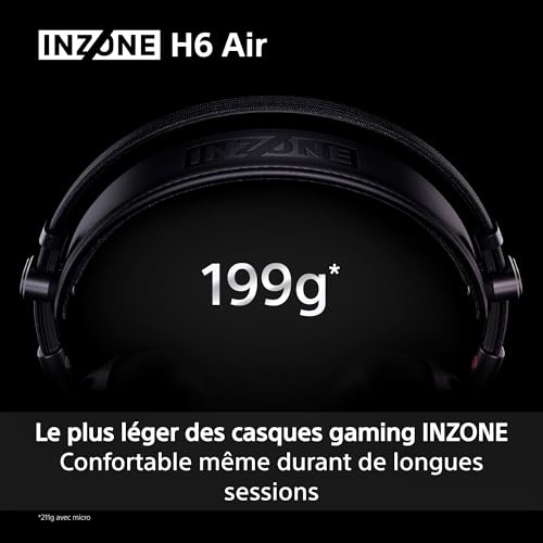 Casque Sony Inzone H6 Air – Casque Filaire Ouvert Gaming Avec Son Spatial 360° - vue 10