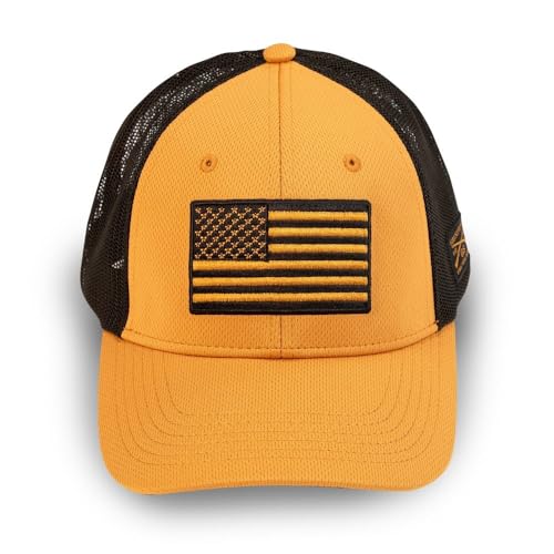 Grunt Style Embroidered American Flag Stretch Fit Hat (One Size Coyote)