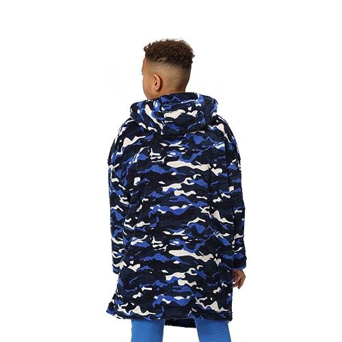 Kids Cosy Borg Fleece Oversized Hoodie Poncho2