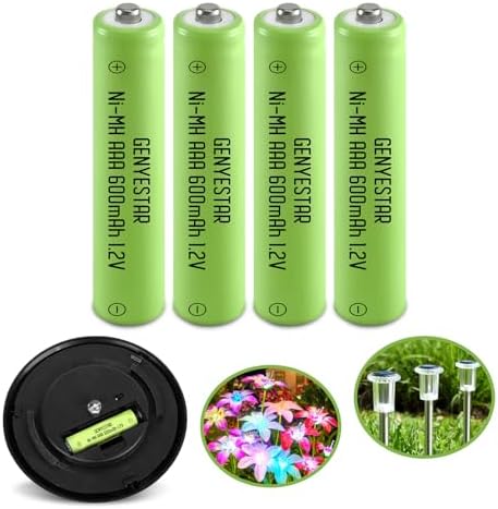 BOLIFIER Solar Lights Battery AAA 1.2V 600Ah Ni-H Tripe A Solar - View #5