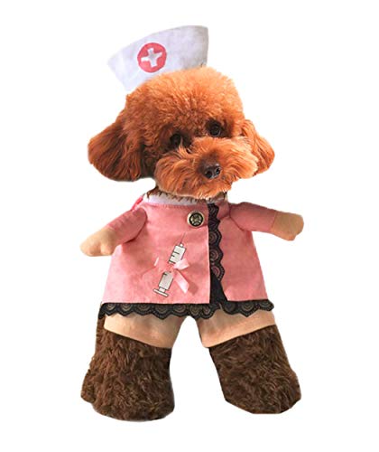 Xiaoyu Puppy Dog Cat Nurse Costume Halloween Cosplay Party Outfit Suit Costume for Small Dogs and Cat, XL