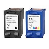 PACK PRÊT À L'EMPLOI (HP 56 NOIR + HP 57 COULEUR) : disponible en version 2 cartouches (1 noire + 1 couleur) ou en pack économique de 3 (2 noires + 1 couleur), idéal pour adapter votre achat à votre volume d’impression.