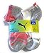 PUMA Girl's Low Cut Socks, 10 pair, Fits Youth Shoe Sizes 4-9.5