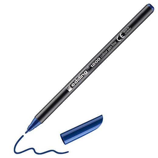 Edding 1200 rotulador de color de trazo fino - azul acero - 1 rotulador - punta redonda de 1 mm - marcador dibujar y escribir
