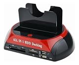 Dock Station para 2 HD SATA 2.5 e 3.5 USB e eSATA – Estação para HD Externo Plug & Play com Fonte Bivolt, Compatível Windows Linux Mac, Leitor e Backup de Disco Rígido