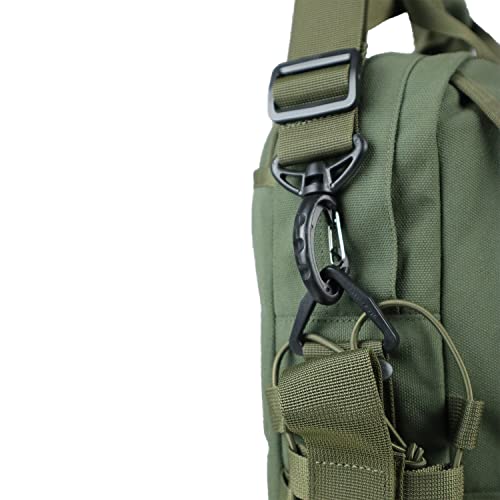 Image of OLIVE PLANET'S Unisex Army Laptop Backpack for Soldiers | 3-Way Carry Bag | Handbag | Sling Bag | Messenger Bag | 15-Inch Laptop Bag | Nylon Bags | Olive Green | 15 Inch
