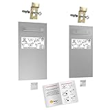 hang-it Spiegelbefestigung Set Wandmontage L - 2 Stück Spiegelbleche 200x100 mm - Spiegelhalter und Wandaufhänger